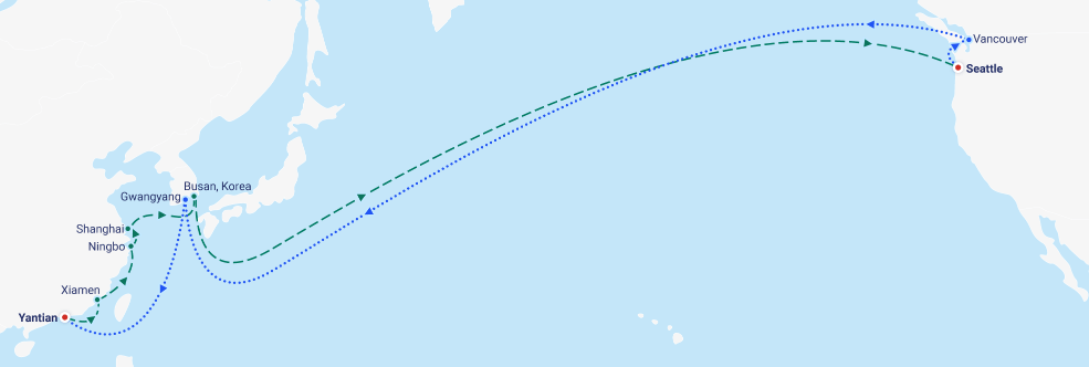 中國到加拿大(dà)20尺集裝箱運費，加拿大(dà)到中國海運，中國代理(lǐ)進口