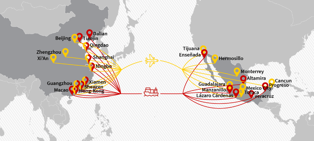 從亞洲中國海運到墨西哥(gē)，中國海運公司，深圳海運代理(lǐ)